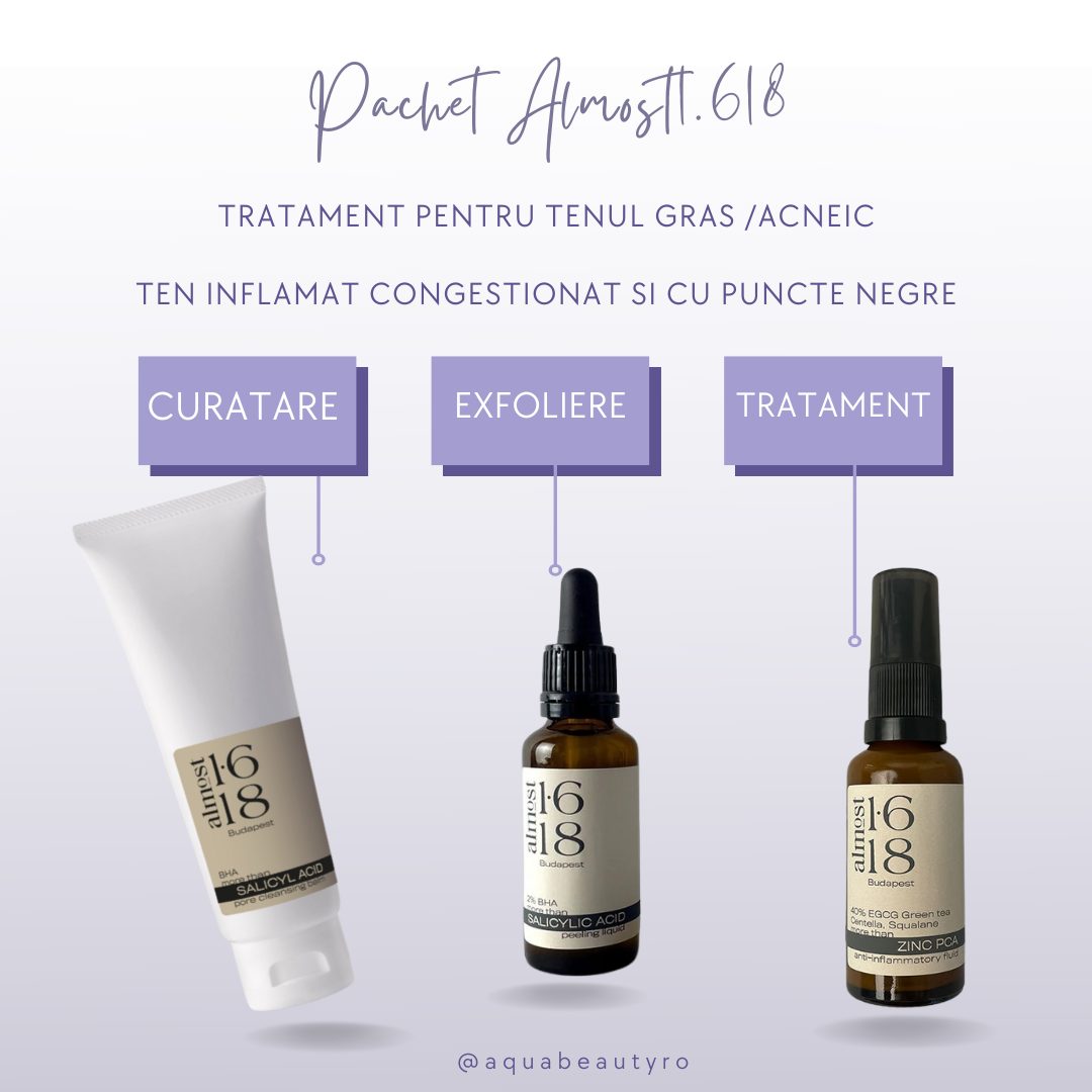 Pachet anti-inflamator pentru ten acneic, puncte negre Clarifying Set Almost1.618 - imagine 2