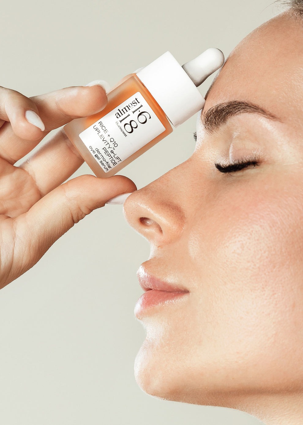 RICE+Q10 Peptide dermo-filler eye gel serum Almost1618, 15ml - imagine 4