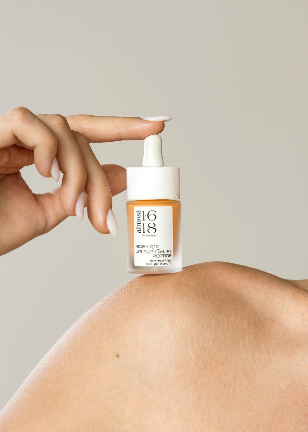 RICE+Q10 Peptide dermo-filler eye gel serum Almost1618, 15ml - imagine 3